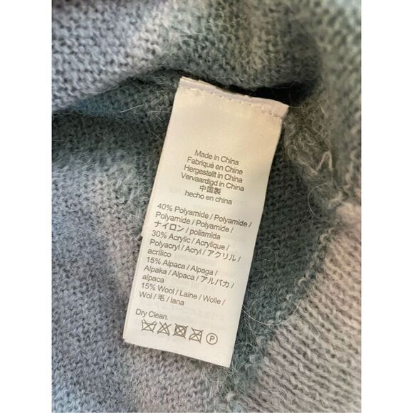 J. Crew blue and yellow argyle alpaca wool crewneck sweater - Picture 7 of 9